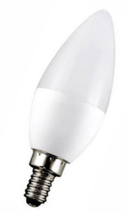 Foco vela led 7w e27/e14